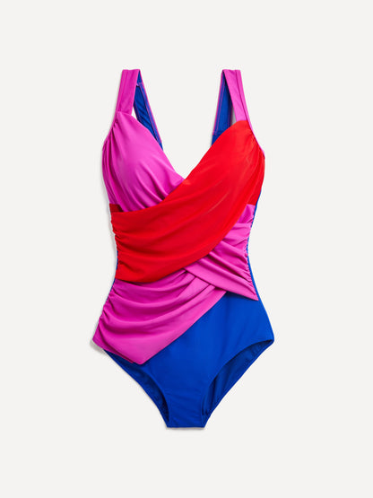 Sorrento Colour Block Draped Swimsuit