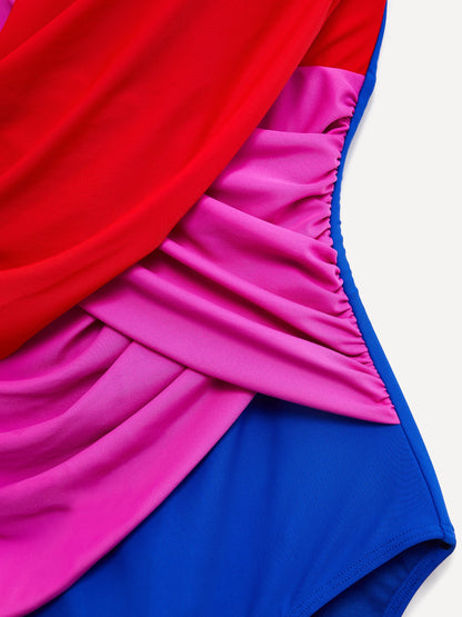 Sorrento Colour Block Draped Swimsuit