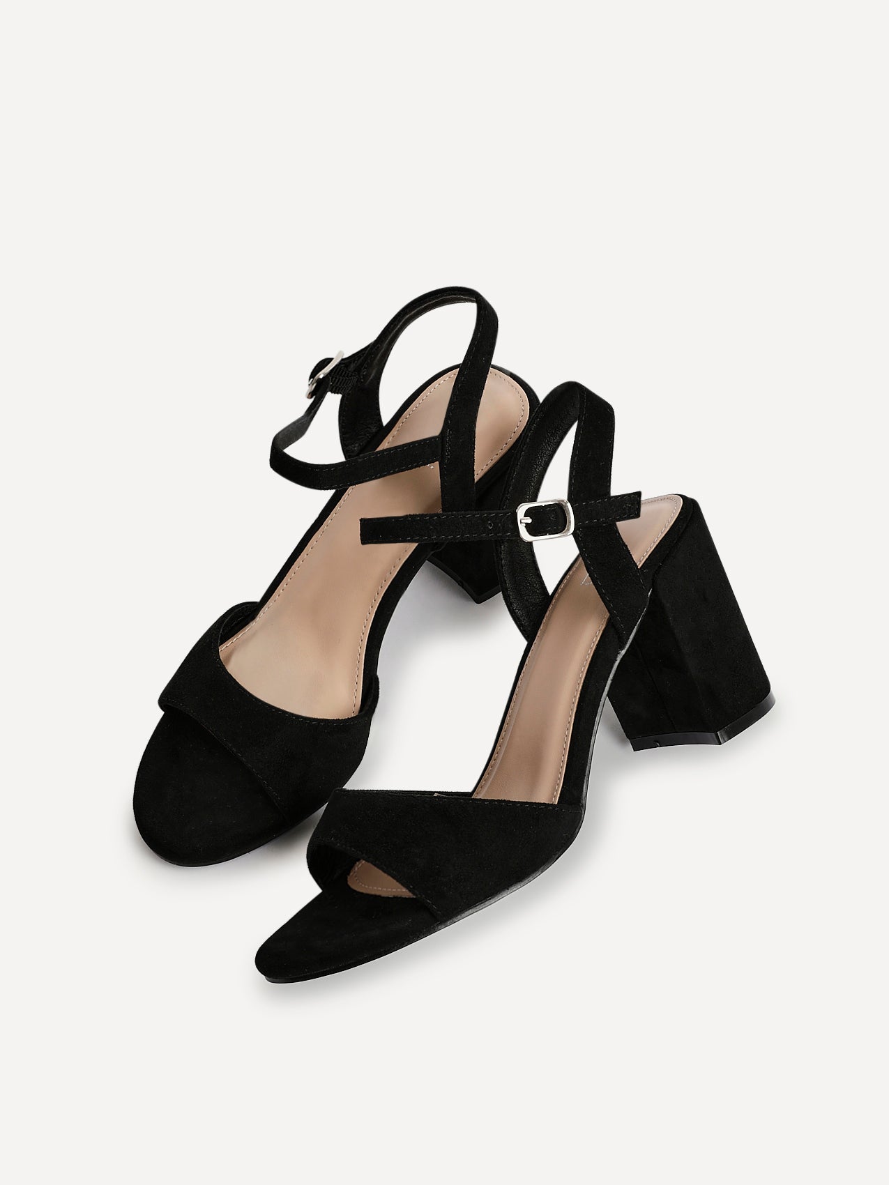 Soul Black Faux Suede Block Heels