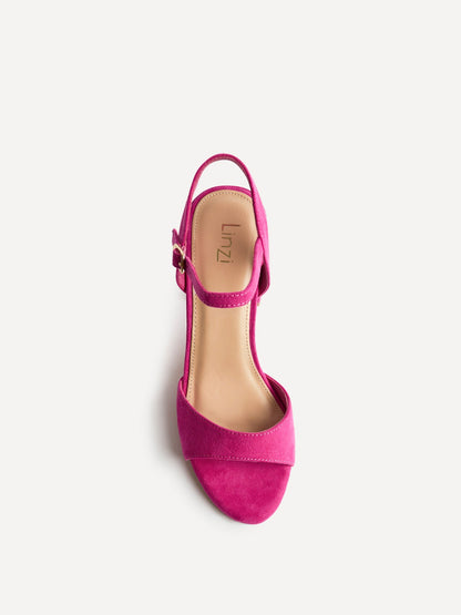 Soul Pink Faux Suede Block Heels