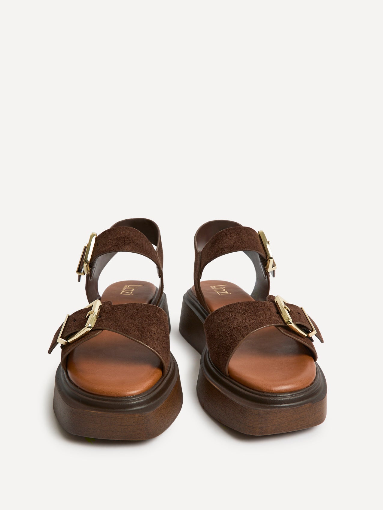 Source Wide Fit Brown Flatform Sandals