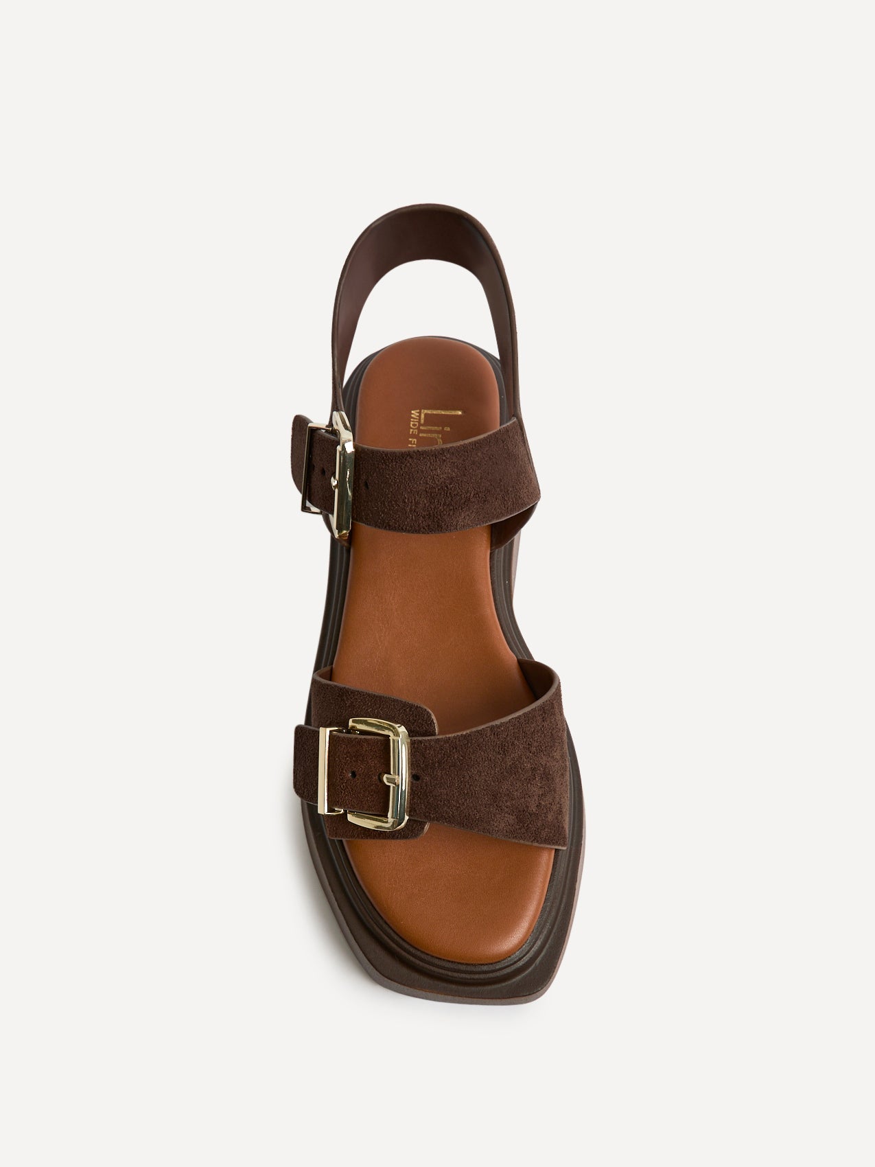 Source Wide Fit Brown Flatform Sandals