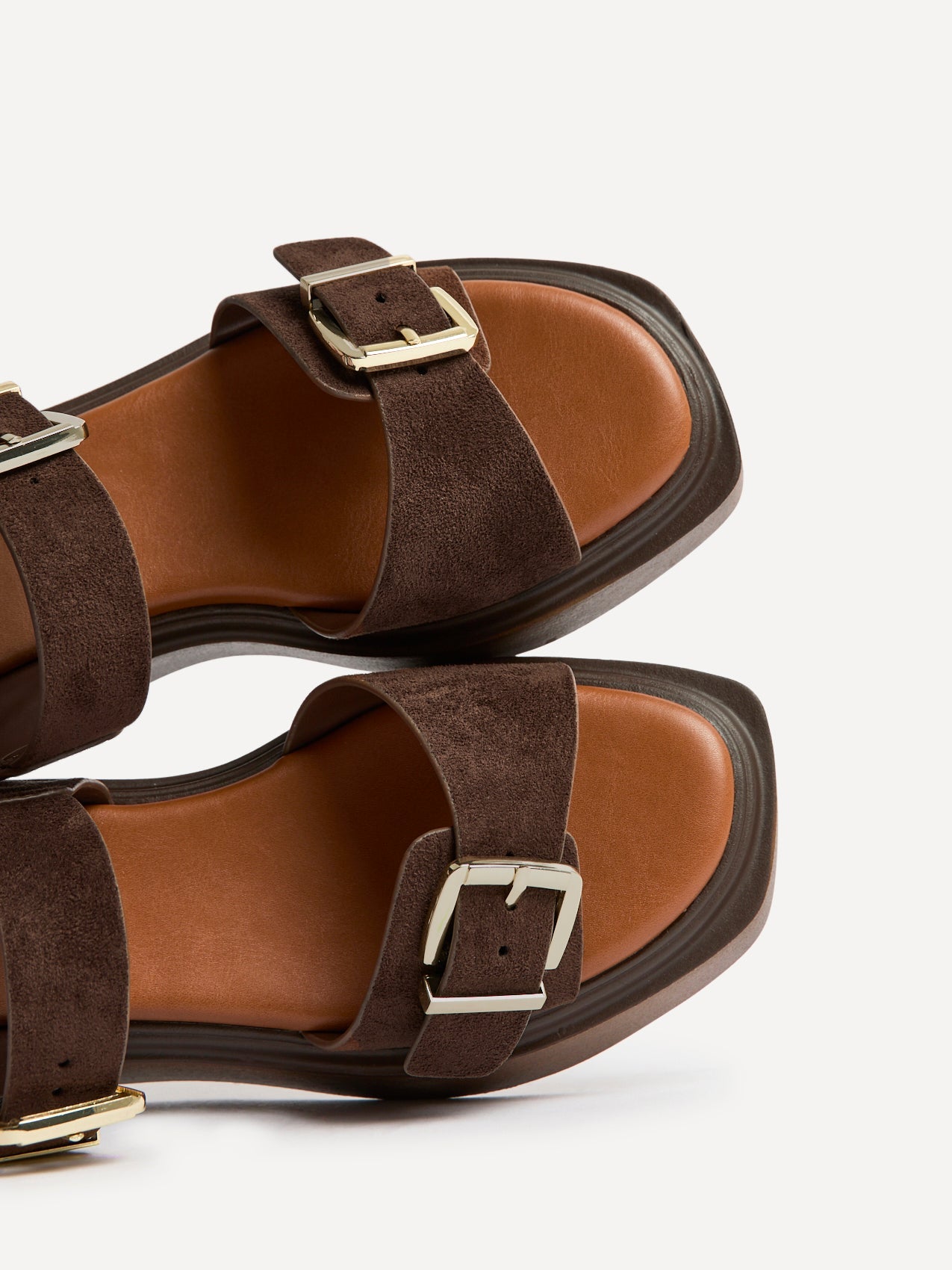 Source Wide Fit Brown Flatform Sandals