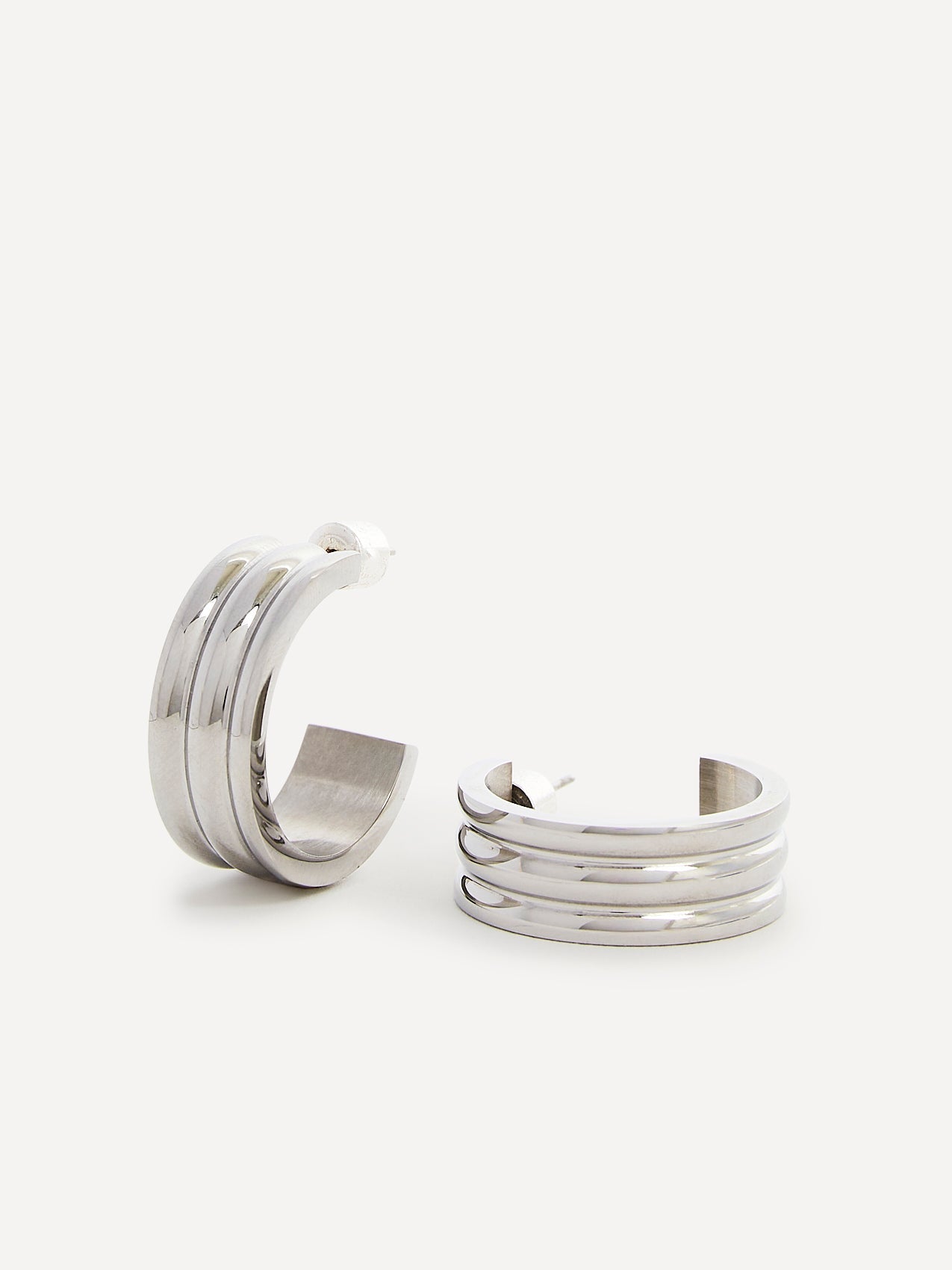 Spirit Silver Large Hoop Earrings