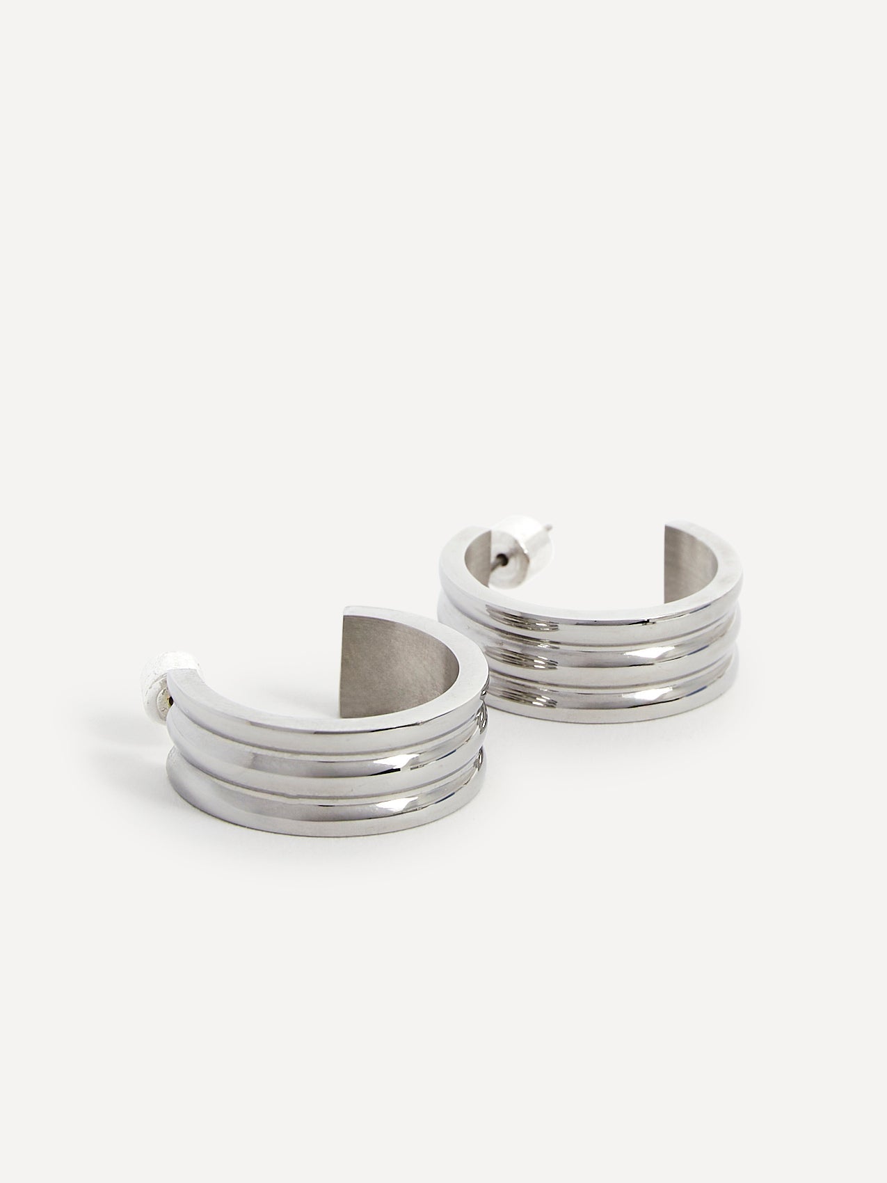 Spirit Silver Large Hoop Earrings