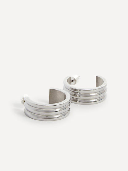 Spirit Silver Large Hoop Earrings