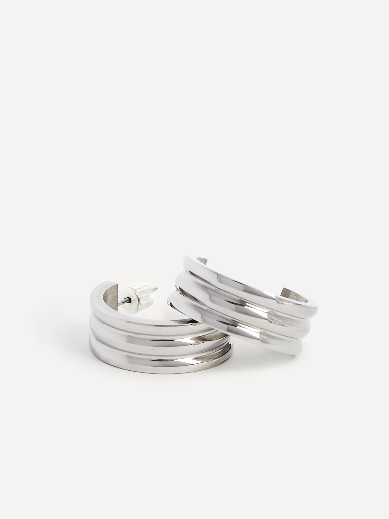 Spirit Silver Large Hoop Earrings