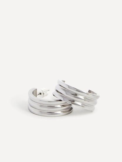 Spirit Silver Large Hoop Earrings