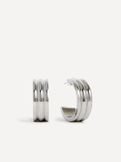 Spirit Silver Large Hoop Earrings