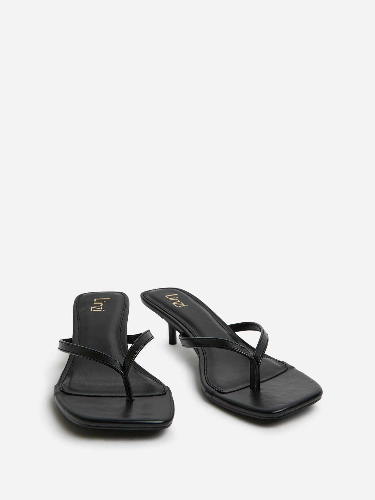 Stassie Black Mule Heels