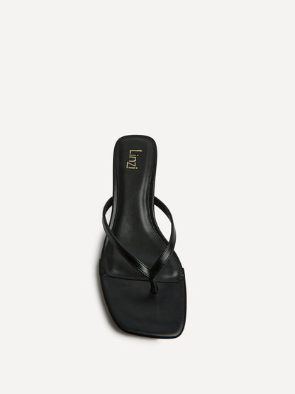 Stassie Black Mule Heels