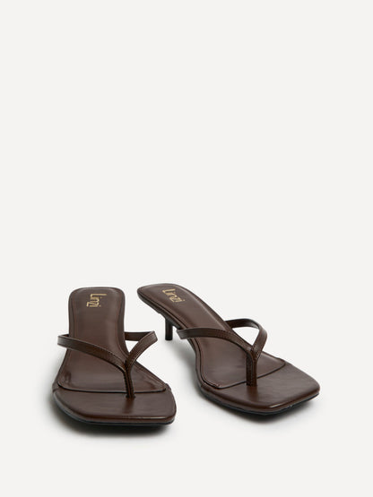Stassie Brown Mule Heels