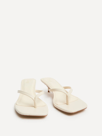 Stassie Ivory Mule Heels