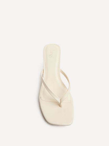 Stassie Ivory Mule Heels