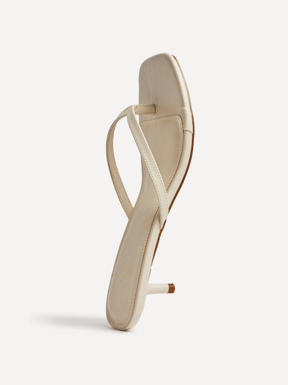 Stassie Ivory Mule Heels