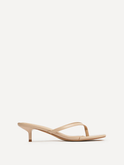 Stassie Nude Mule Heels