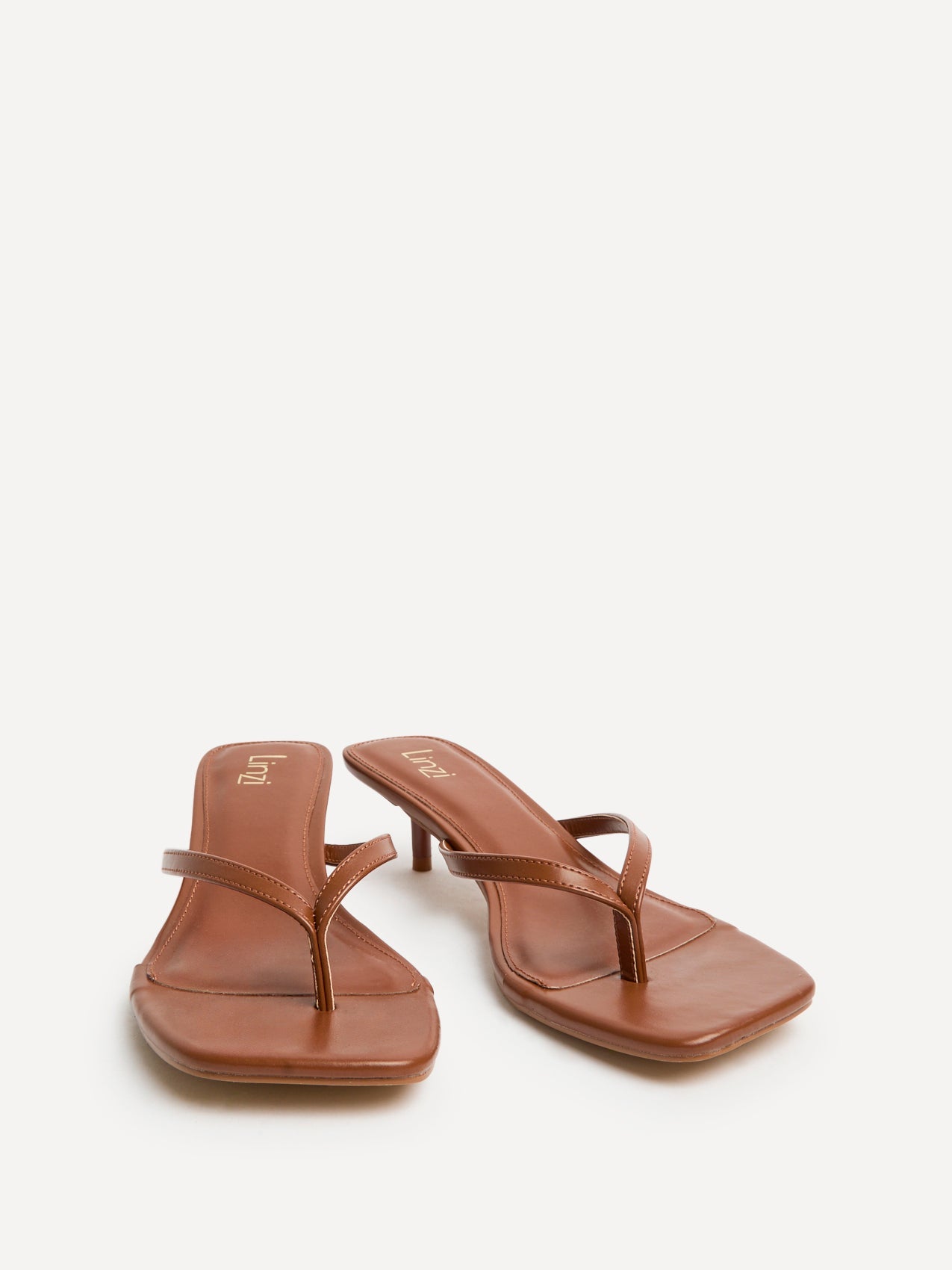 Stassie Tan Mule Heels