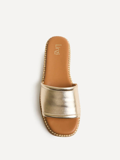 Stay Gold Flatform Mule Sandals