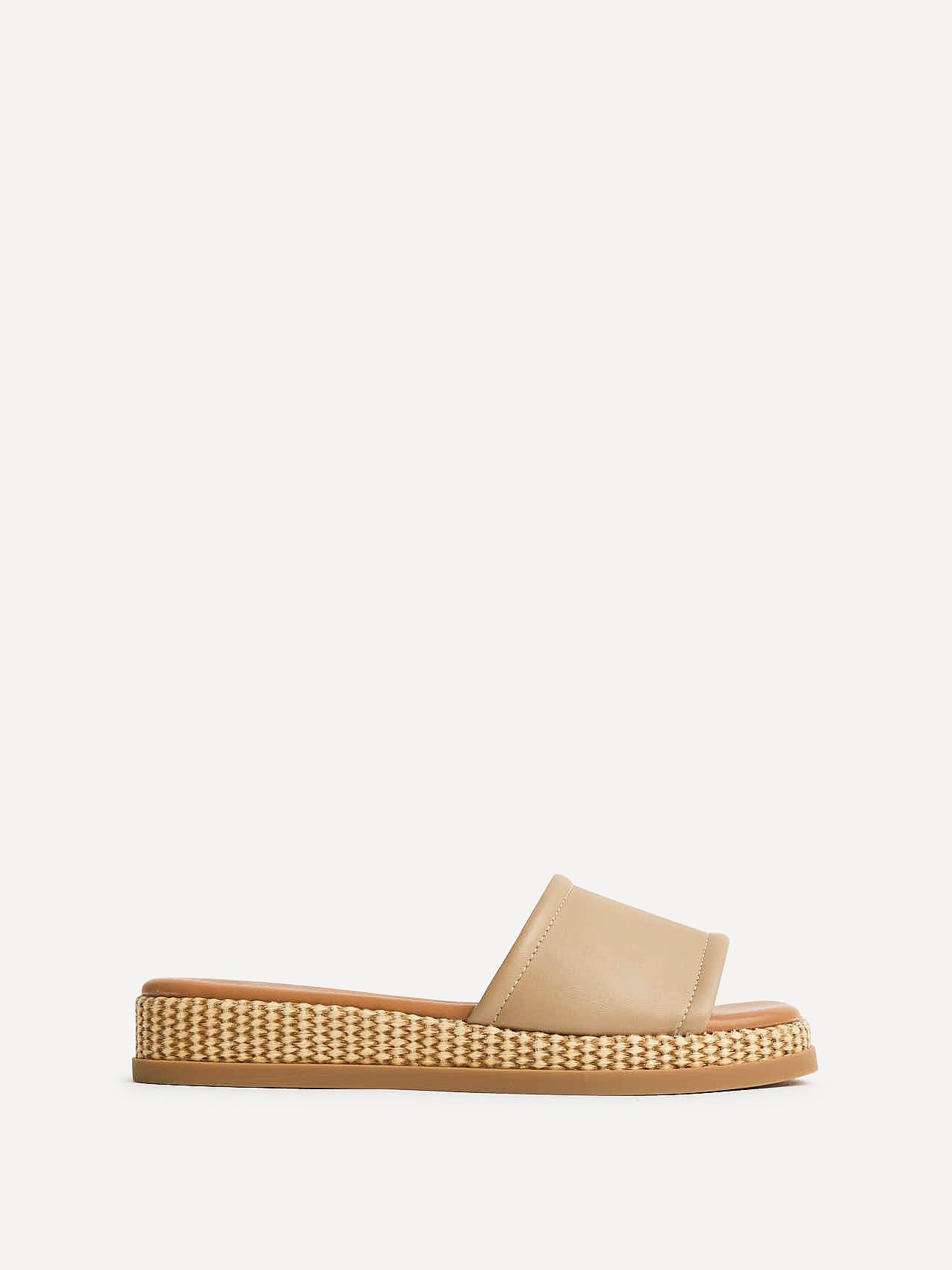 Stay Taupe Flatform Mule Sandals