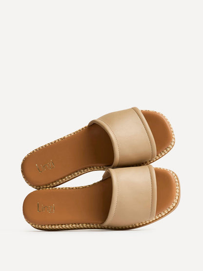 Stay Taupe Flatform Mule Sandals