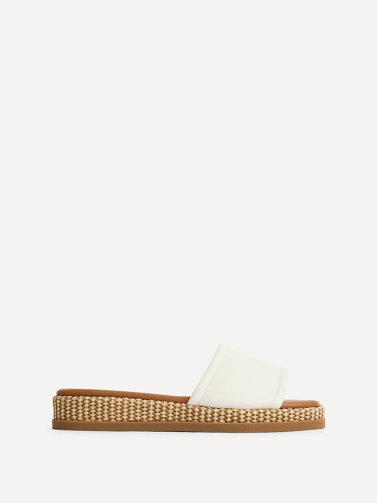 Stay White Flatform Mule Sandals