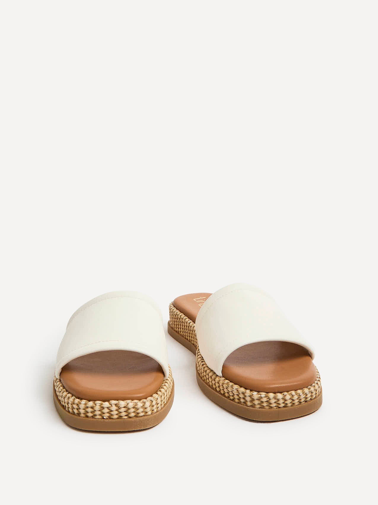 Stay White Flatform Mule Sandals