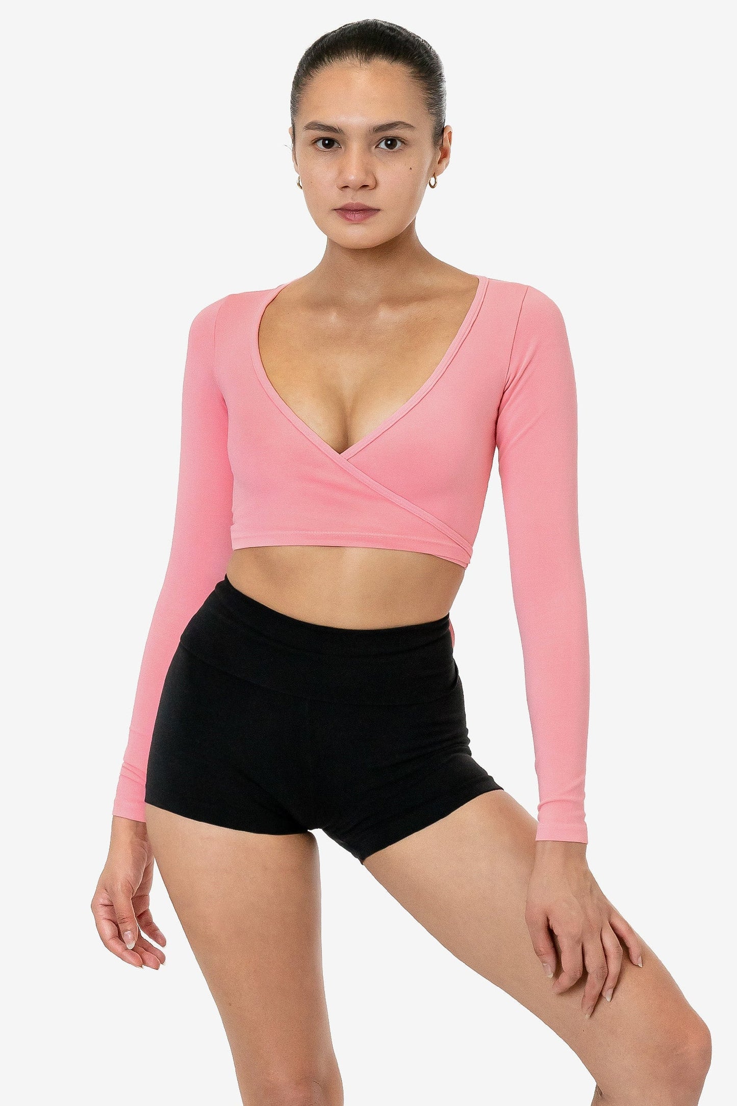 83077GD - Garment Dye Long Sleeve Wrap Top