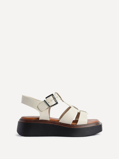 Subtract Nude Gladiator Flatform Sandals