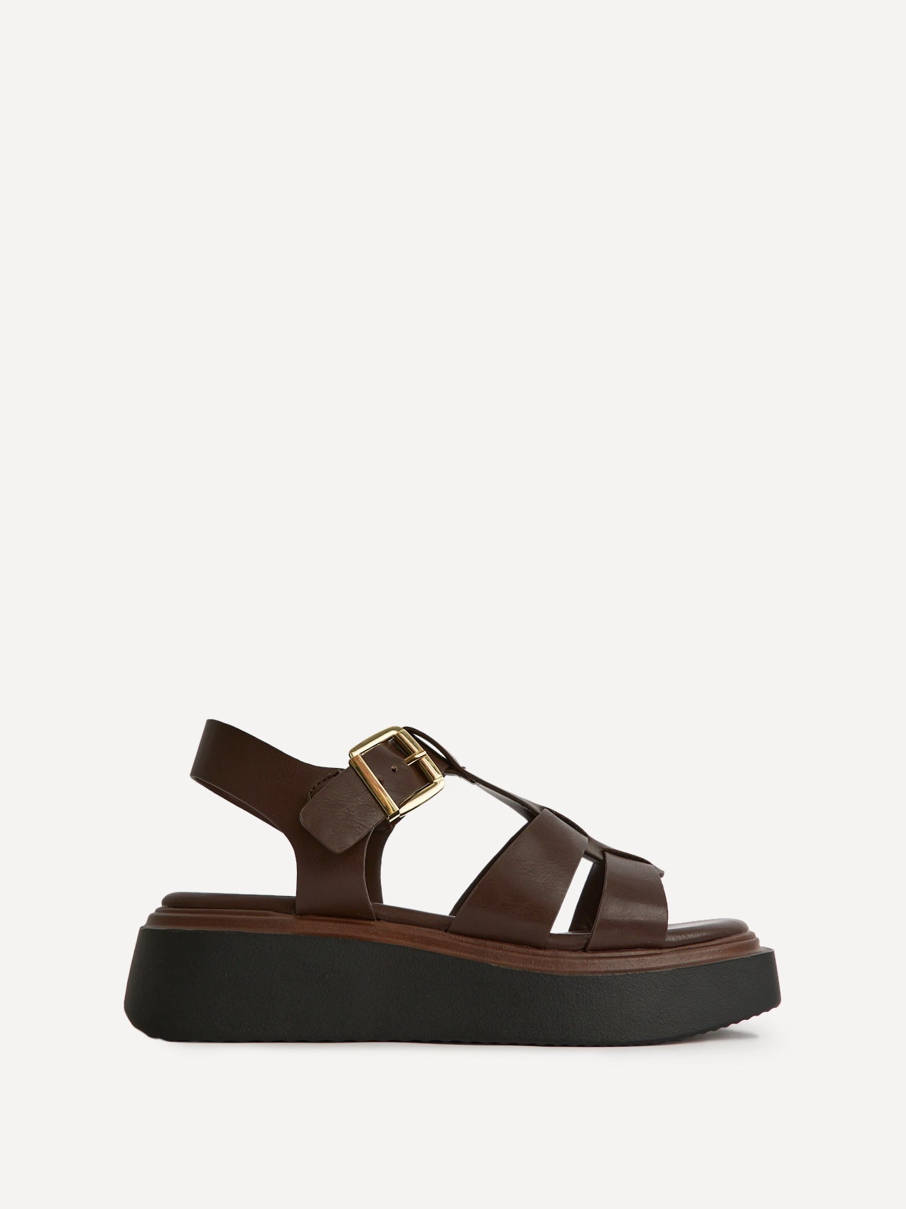 Subtract Brown Gladiator Flatform Sandals