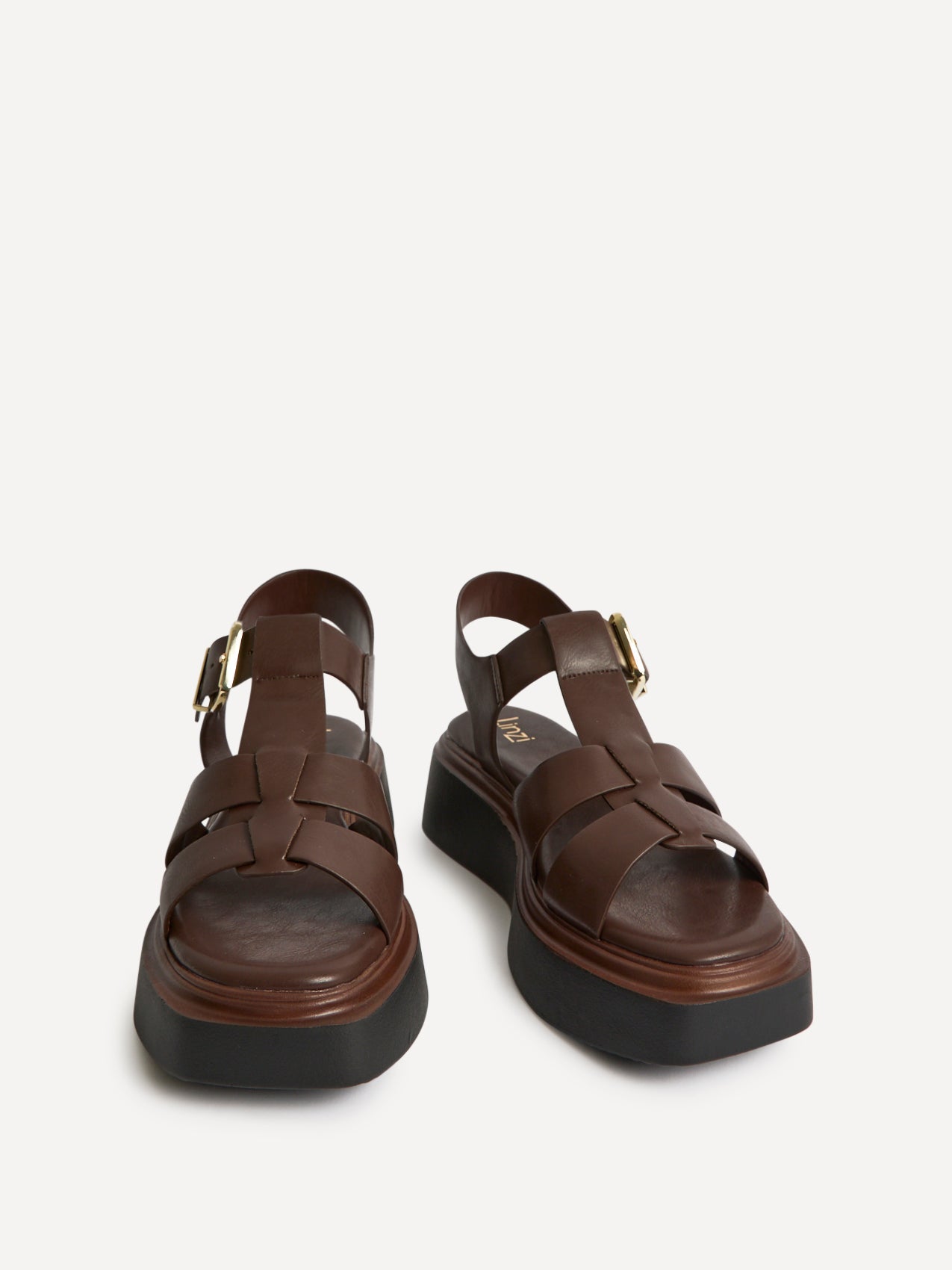 Subtract Brown Gladiator Flatform Sandals