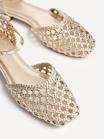Suki Gold Handwoven Sandals