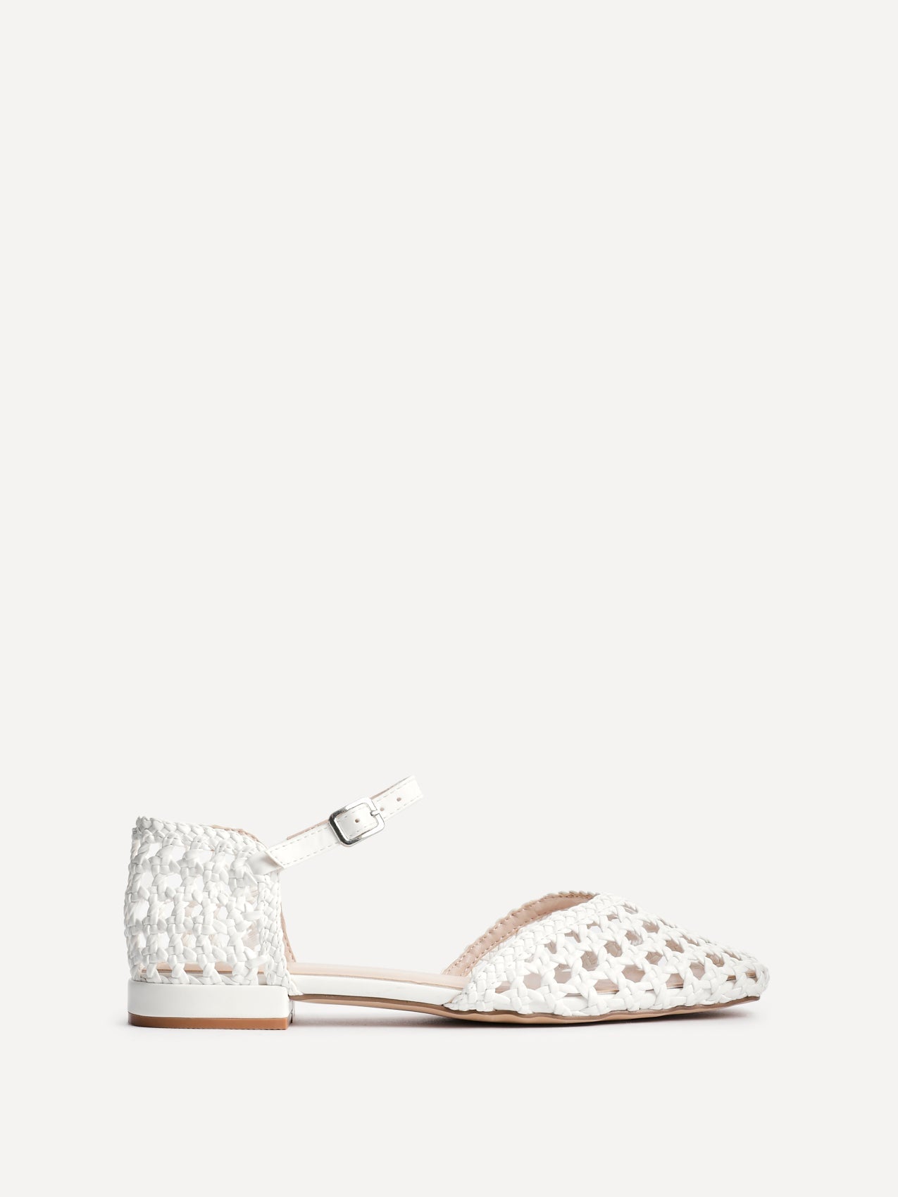 Suki White Handwoven Sandals