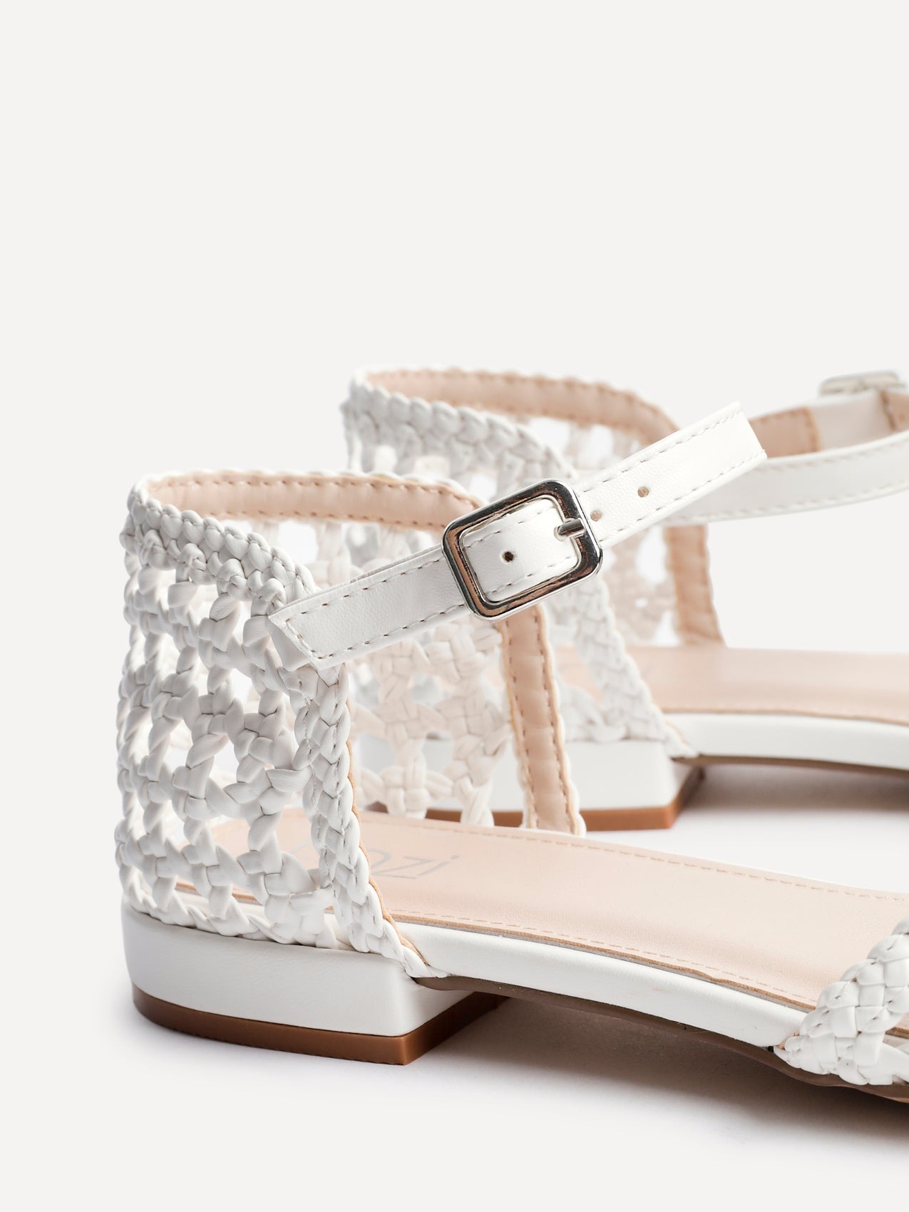 Suki White Handwoven Sandals