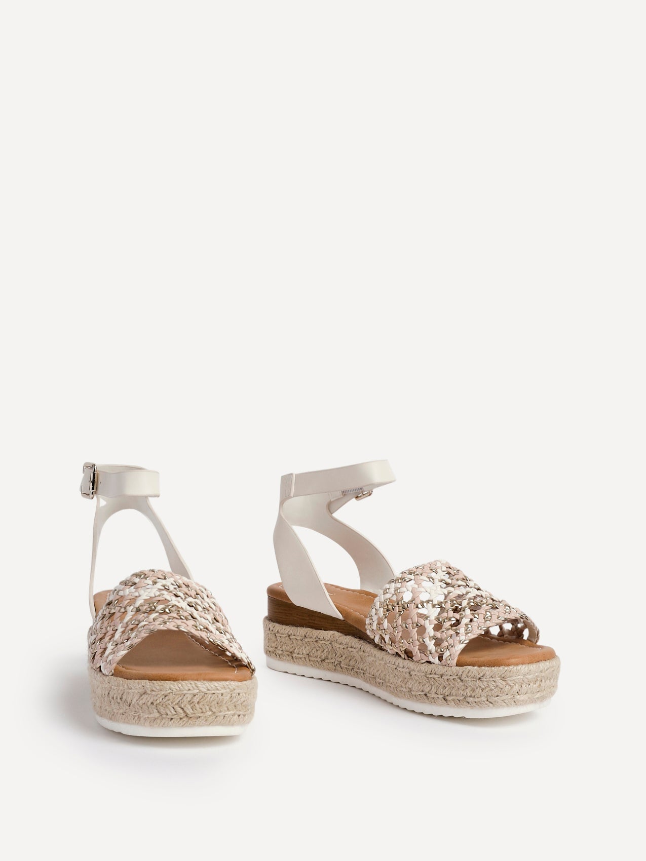 Sundown Beige Espadrille Flatform Sandals