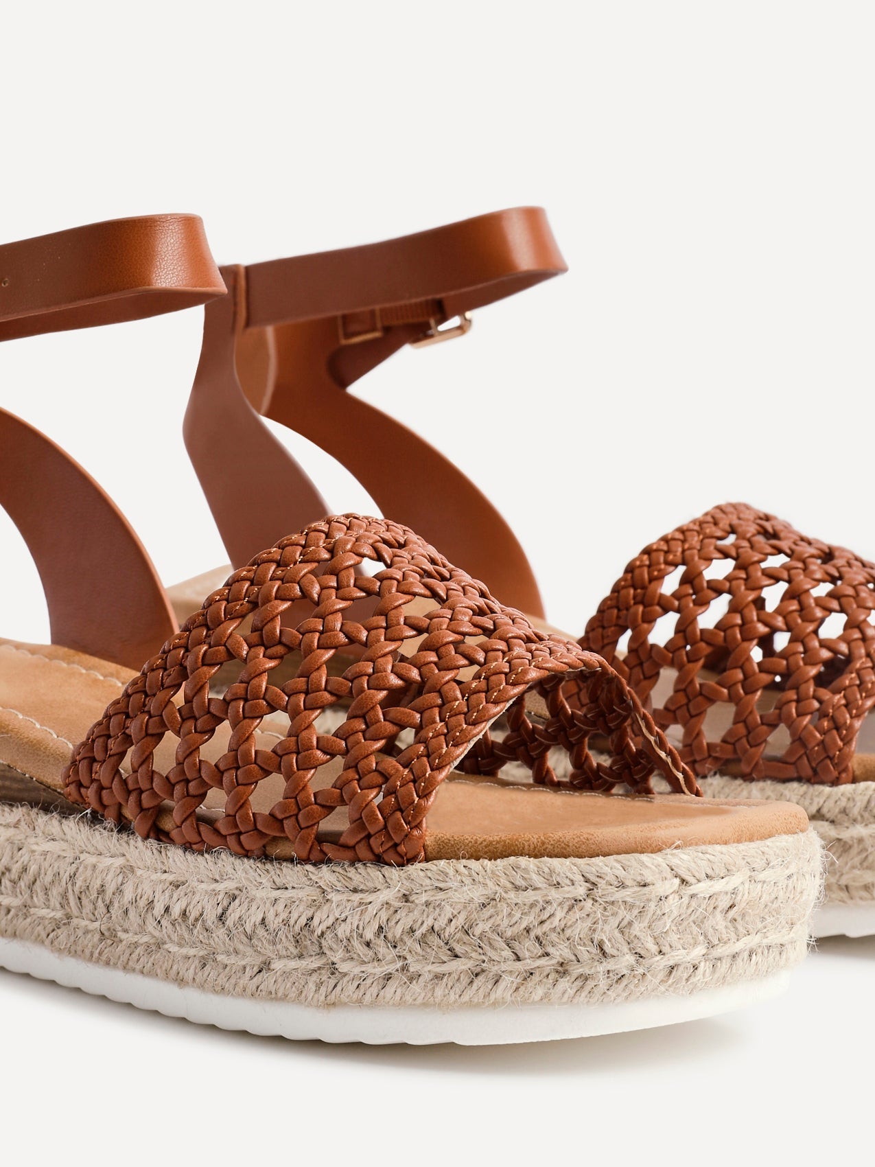 Sundown Tan Espadrille Flatform Sandals