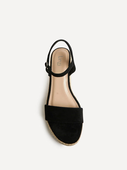 Sunrise Black Espadrille Flatform Sandals