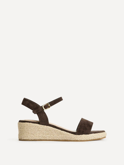 Sunrise Brown Espadrille Flatform Sandals
