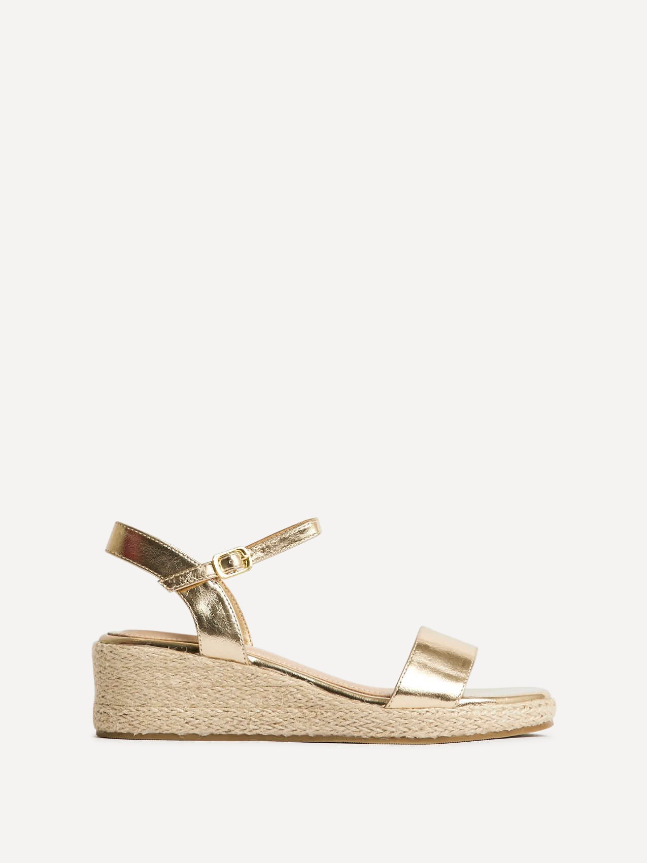 Sunrise Gold Espadrille Flatform Sandals