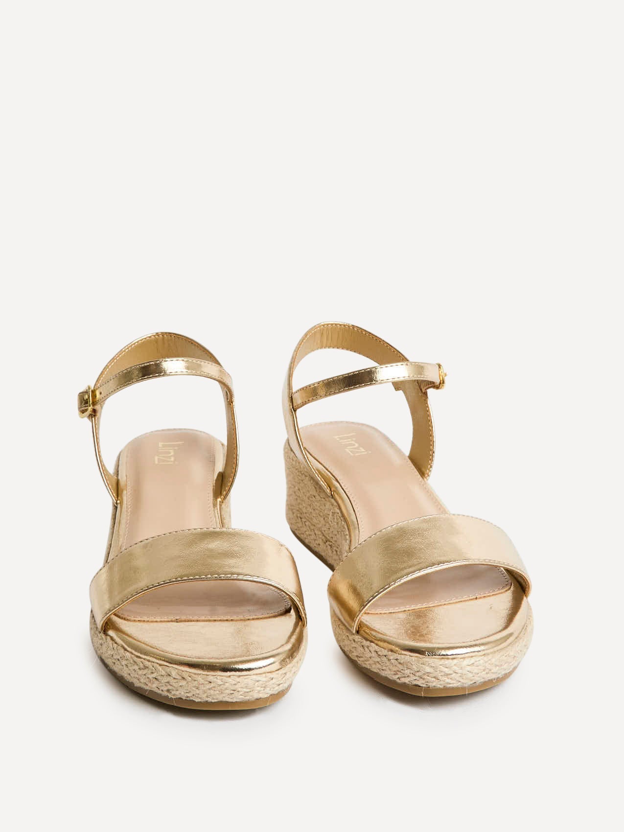 Sunrise Gold Espadrille Flatform Sandals