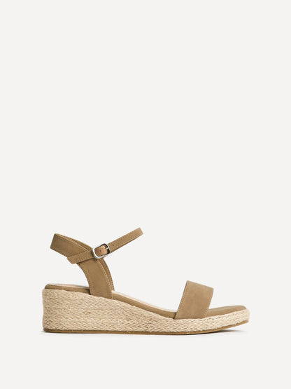 Sunrise Taupe Espadrille Flatform Sandals