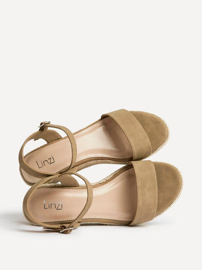 Sunrise Taupe Espadrille Flatform Sandals