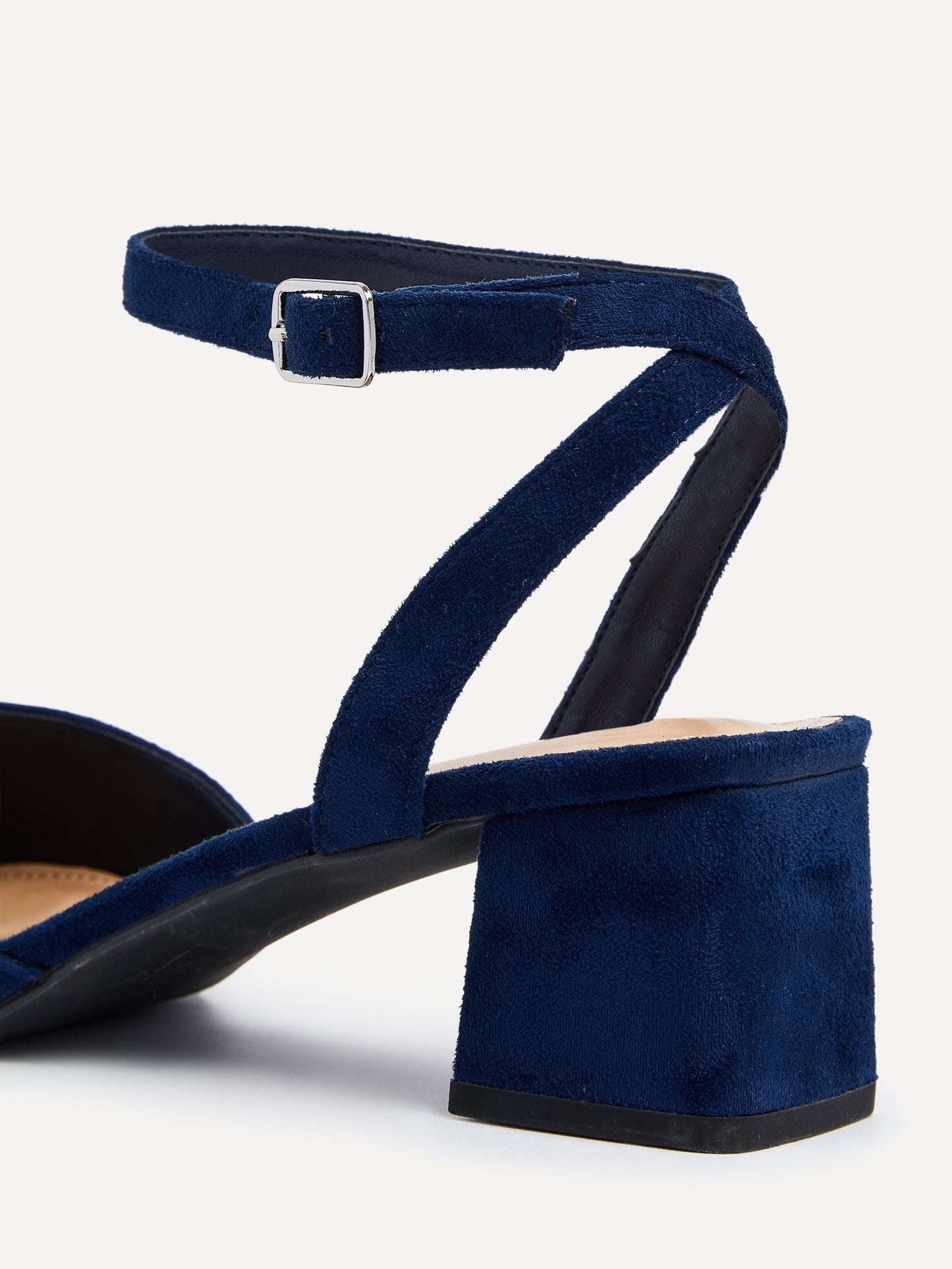 Suzy Wide Fit Navy Faux Suede Court Heels