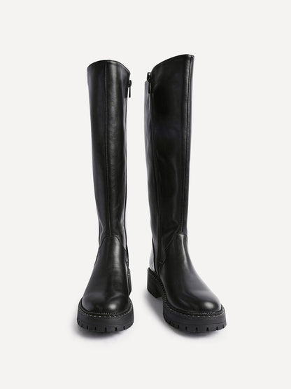 Swift Black Croc Long Boots