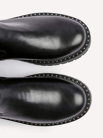 Swift Black Croc Long Boots