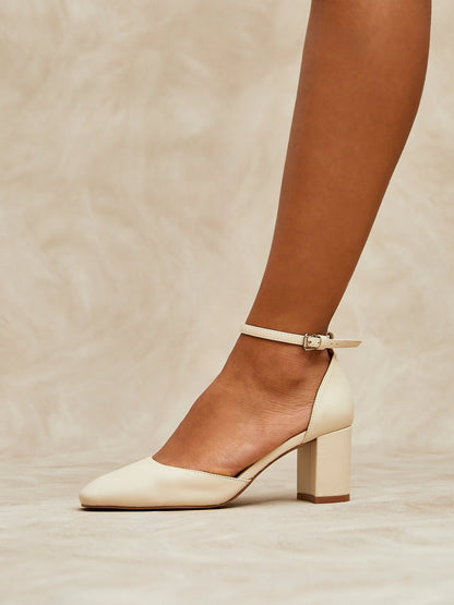Sydney Nude Square Toe Court Heels