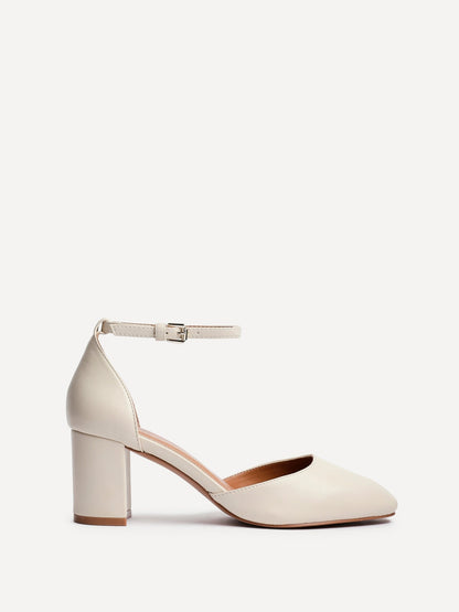 Sydney Nude Square Toe Court Heels
