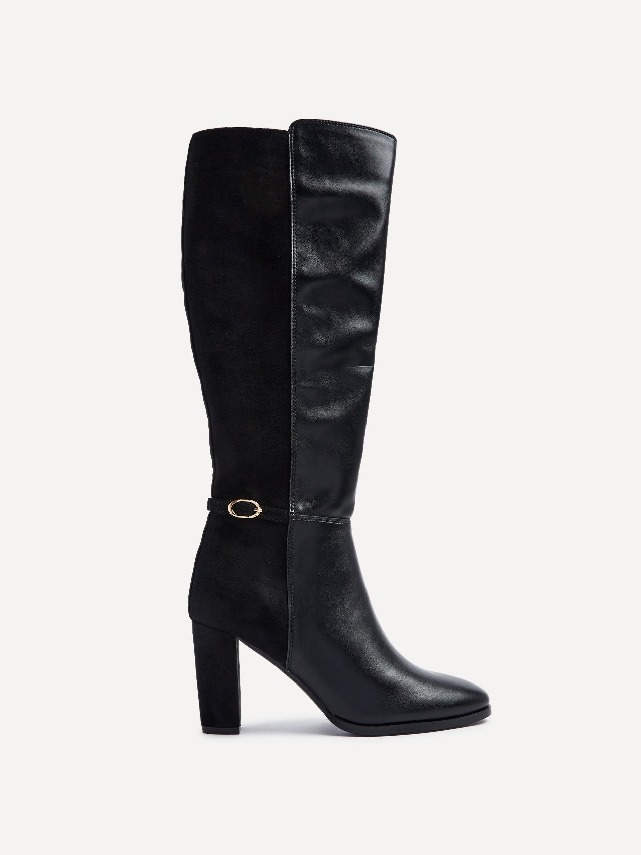 Symone Black Block Heeled Boots