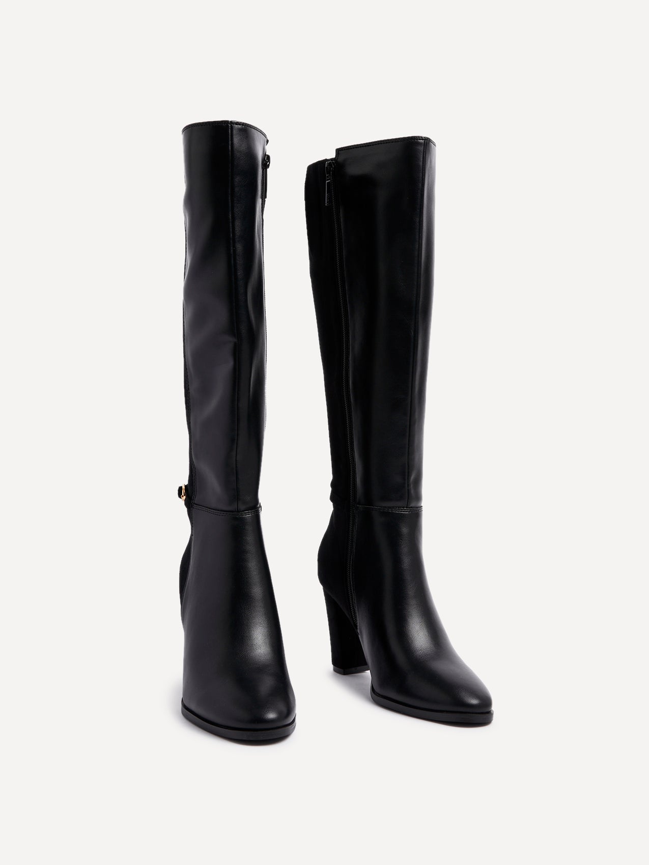 Symone Black Block Heeled Boots