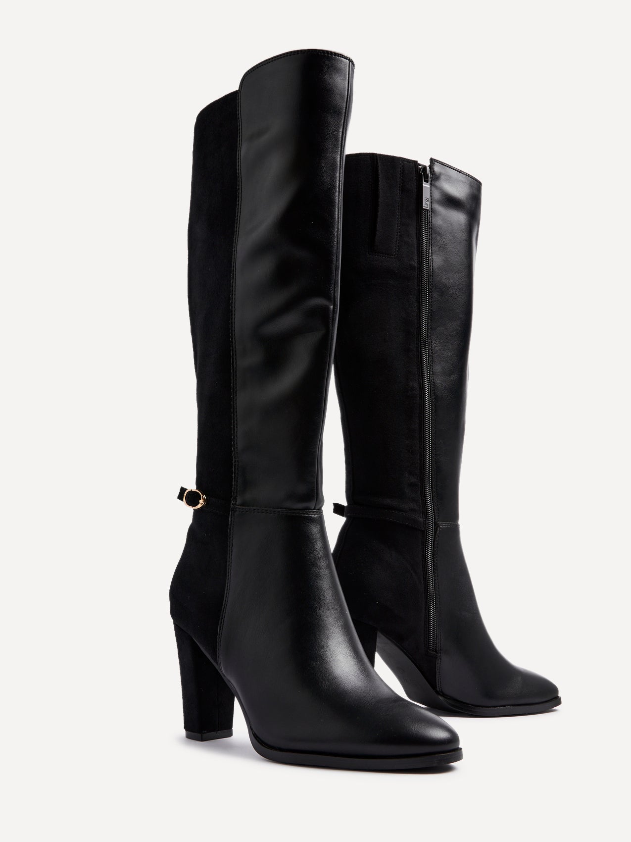 Symone Black Block Heeled Boots