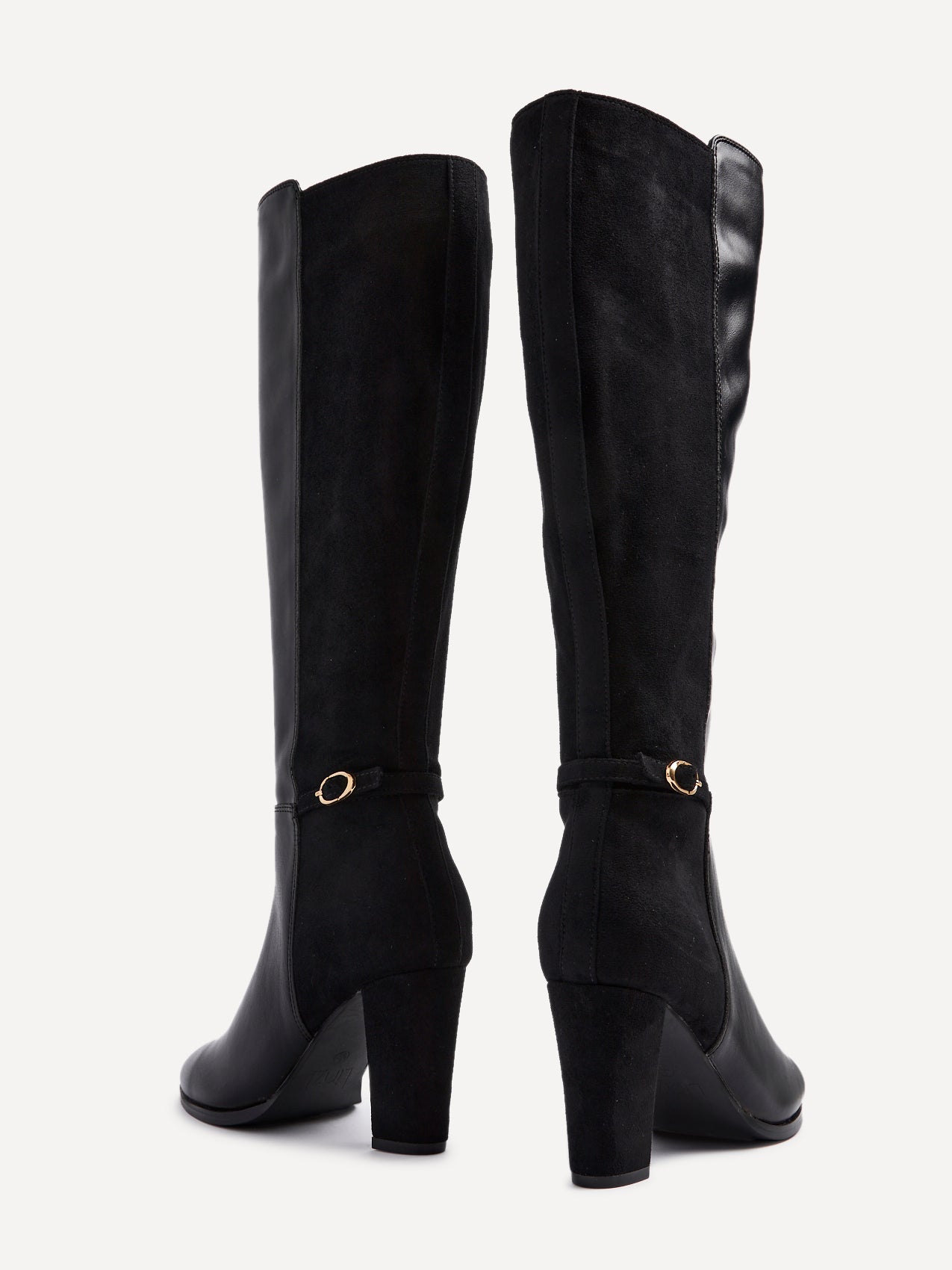 Symone Black Block Heeled Boots